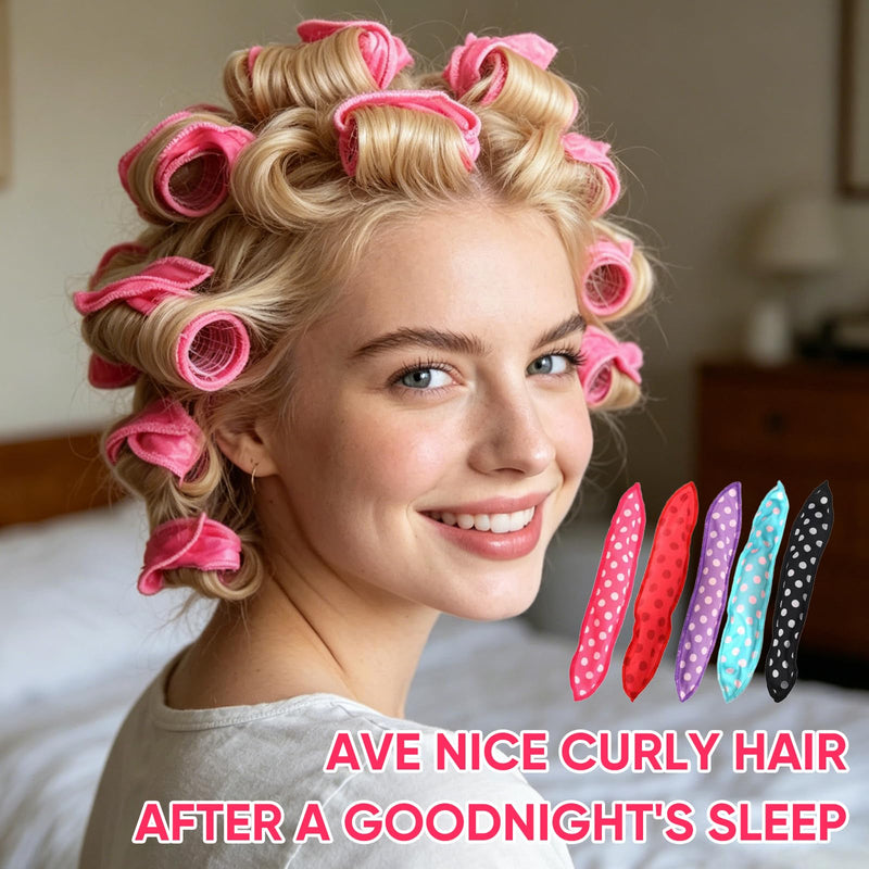 20 Soft Sponge Hair Rollers - No-Heat Overnight Hair Curling Set | 20 Soft Sponge Rollers, No-Heat Overnight Styling, Works With Long And Short Hair, For Natural Waves And DIY Curls