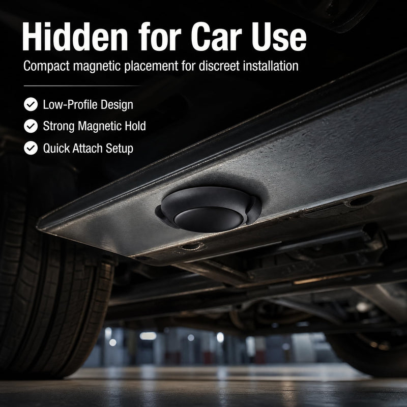 GPS Tracker for Vehicles – No SIM Required, Hidden Magnetic Car Tracker, Real-Time GPS Tracking for Kids, Car, Pets, No Monthly Fee, Works with Apple Find My, 2026 Upgraded (Black) Black