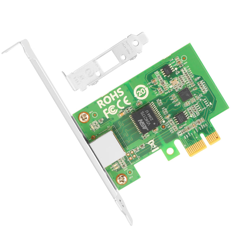 PCIe Ethernet Network Card for Realtek RTL8125B Chipset PCIe 2.1 X1 2.5Gb Single Port RJ45 LAN Card Support Windows Server/Windows/Linux/VMware/ESX XXS-RTL8125B-T1