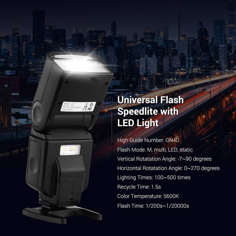 Andoer Universal Flash Speedlite GN40 Adjustable LED Fill Light