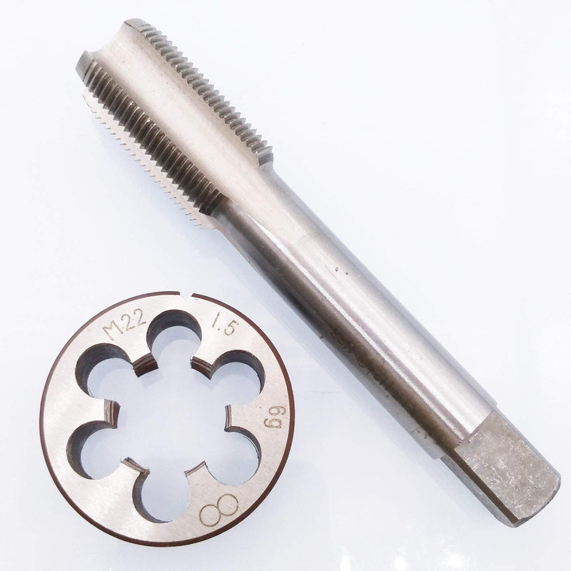 HSS M22 x 1.5mm Tap and M22 x 1.5mm Die Metric Thread Right Hand