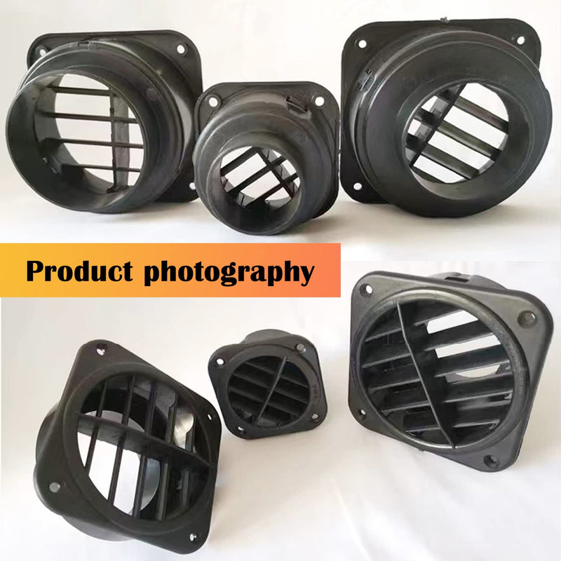 Warm Air Vent Outlet,2pcs 360 Degrees Rotatable Car Heater Duct Hose Pipe Warm Air Vent Outlet for Parking Heater Air Conditioner Steering Car Bus Boat Eberspacher, Webasto, Propex Heaters (75mm) 75mm