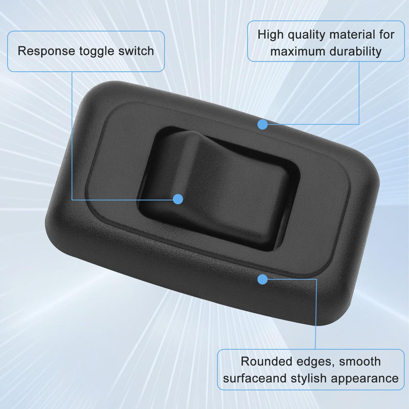 Single SPST On-Off Switch with Bezel, Technology Components 12V Light Switch for RV, Camper, Trailer Black