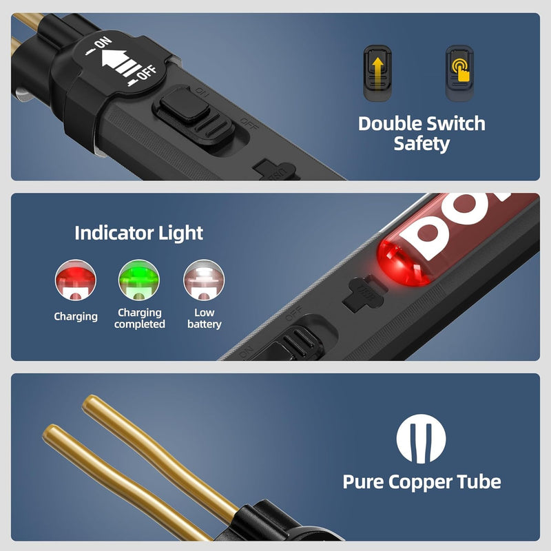 Cordless Plastic Welder Kit, DOINOW Portable Plastic Welding Kit with 300 Hot Plastic Stapler, USB-C Charging, Plastic Repair Kit for Bumper and Plastic Repairs, Gift for Dad, Mom, DIYer, Women, Men