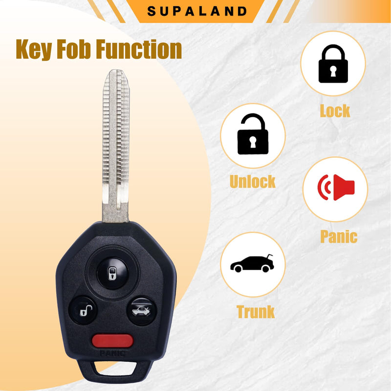 SUPALAND G-Chip Key Fob Fits for Subaru Forester Impreza Legacy Outback WRX STI XV Crosstrek 2012 2013 2014 2015 2016 2017 Remote Control Head Key Replacement CWTWB1U811 (Sets of 2)