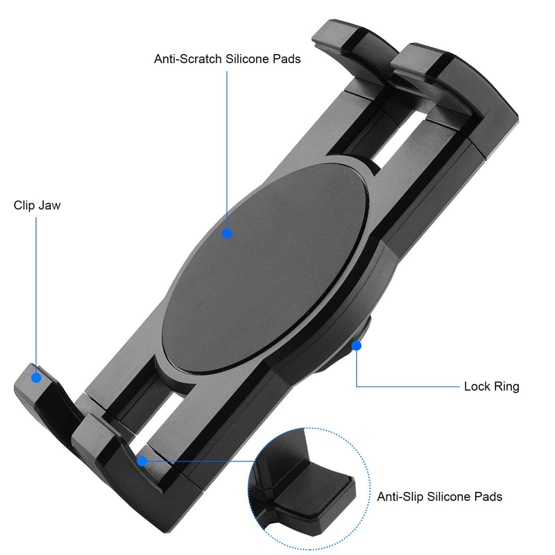 Tablet Holder Drilling Base iPad Mount for Desk/Truck/Car/Lorry/Boat/Vehicles Dashboard,360° Adjustable Aluminum Alloy Stand,Compatible with 4.7~12.9" iPad/e-Reader/Drivesmart GPS/iPhone Wall Mount Tablet Holder