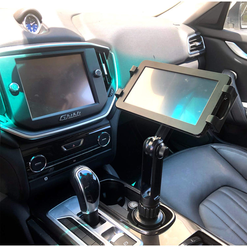 ChargerCity LongArm Xtreme Tablet Beverage Drinks Cup Holder Mount for All Tablet Like Apple iPad PRO Air Mini Galaxy Tab Surface Pro Slate