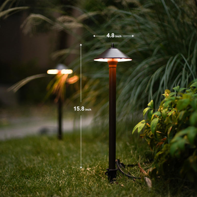 GOODSMANN Landscape Lighting Low Voltage Path Lights Floodlight Outdoor Lighting with Replaceable LED Bulb 1.2W 40 Lumens 2700K Brown 9121-11501-01A 1 Pack