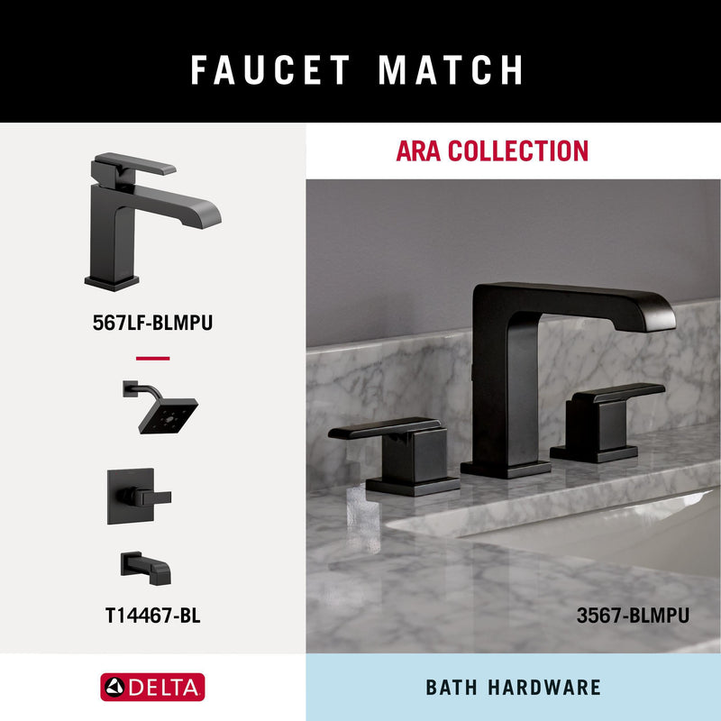 Delta Single Towel Hook for Bathroom or Kitchen| Matte Black | Ara Accessories (Pack of 1)