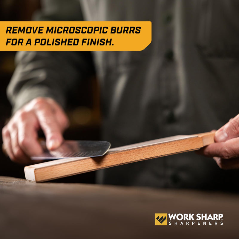 Work Sharp Leather Strop And Diamond Emulsion Kit - Precision Edge Refinement System - Knife Sharpening, Polishing, Honing Tools And Blades