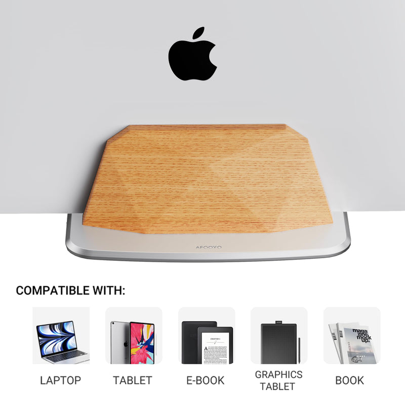 Vertical Laptop Stand - Wooden Adjustable Laptop Holder,Desktop Dock Compatible with All MacBook, Surface,Chromebook,Dell & More(Beechwood) Single Beechwood