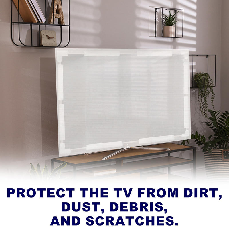 TV Moving Box Cushioning Supplies Set, Foam TV Cover & Corner Protectors | For 65"×36" Screens, 2 Pcs Foam Flat Screen Cover, 16 Pcs Corner Guards, 20M Textured Tape, Moving Protection Kit