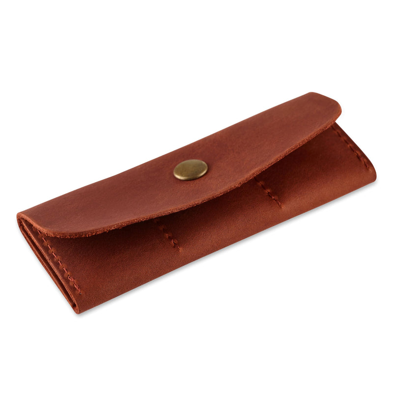 Leather SD Card Holder, SD Card Case, Micro SD Card Holder Organizer, SD Card Storage Case, Memory Card Case Cover, Travel Memory Card Case (Cognac) Cognac