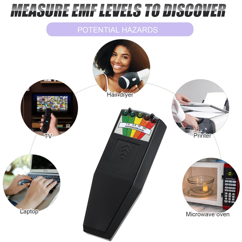 Saillong 7 Pcs Ghost Hunting Equipment Kit 1 Electromagnetic Paranormal Radiation Detector 1 Digital EVP Voice Recorder 1 Hand Held Radio 1 UV Flashlight 3 LED Light up Cat Balls, 8gb(Clear) Clear