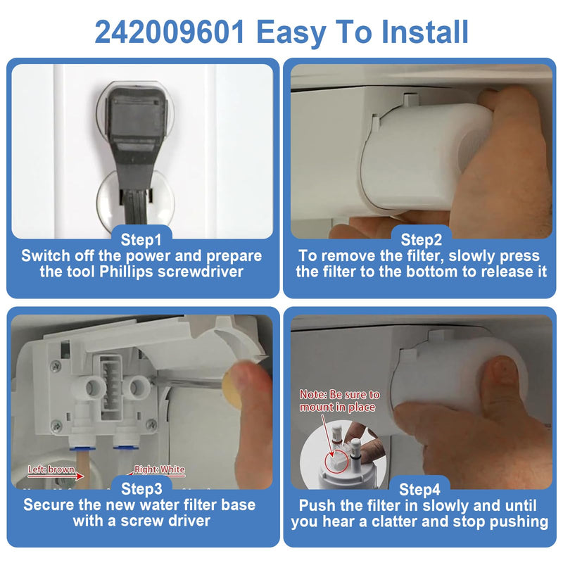 UPGRADED 242009602 242009601 Refrigerator Water Base Compatible With Frigidaire Electrolux Kenmore, Replace for 242009602 242009601 1513157 AP6328949 PS12364175 4585679 AH2363931 EA2363931 PS2363931