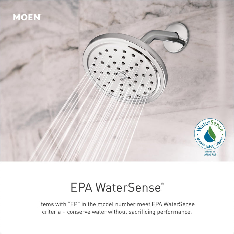 Moen Verso Eco-Performance Handshower, Detachable Round Shower Head with Magnetix Docking System, 60" Hose, Chrome, 220H2EP
