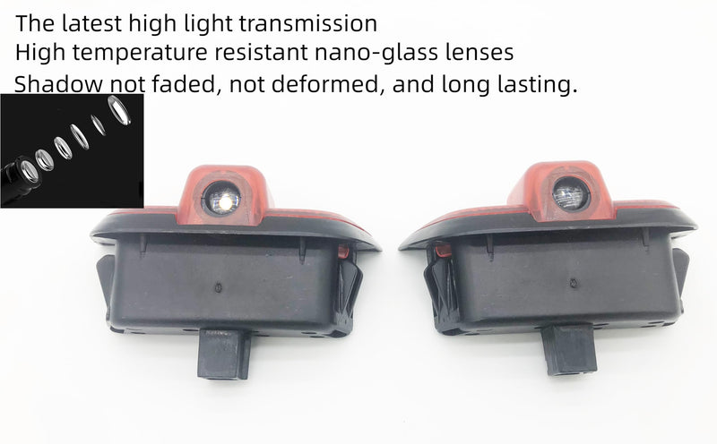 2pcs Door light logo projector compatible with 08-13 Mercedes Benz W204 C180 C200 C250 C300 C350 auto LED welcome laser ghost shadow courtesy Light (Original Standard) Original Standard