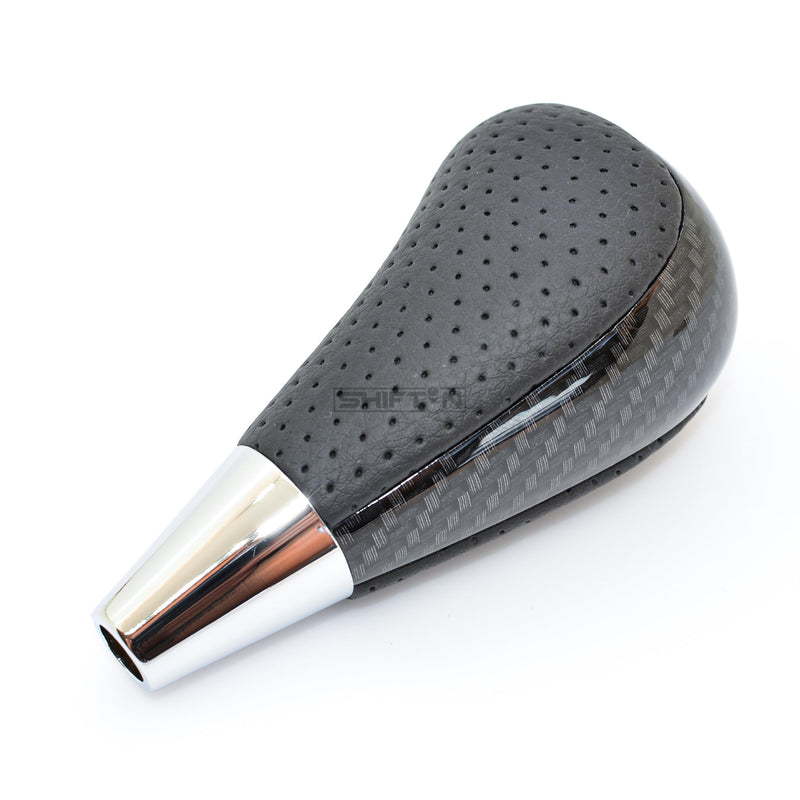 Carbon Fiber Gear Shift Knob Fits for Toyota Avalon Yaris 4Runner Sienna Camry Tacoma and Lexus ES GS SC RX LS (Black Leather/Carbon Fiber Pattern) Black Leather/Carbon Fiber Pattern