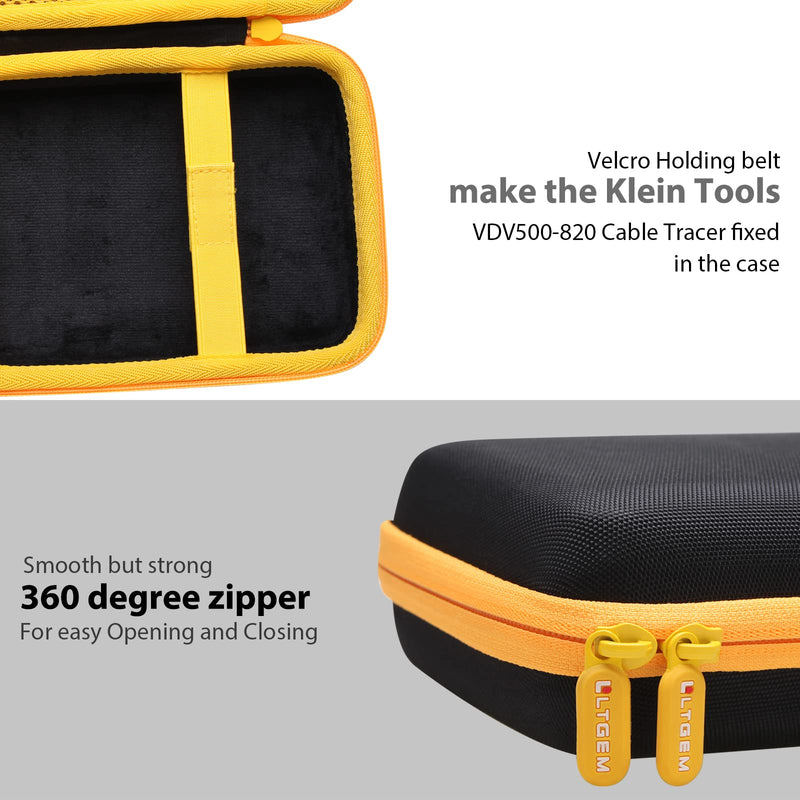 LTGEM Tester Case Compatible with Klein Tools VDV500-705 / VDV500-820 / VDV500-063 Wire Tracer Tone Generator and Probe Kit Continuity Tester (Case Only)