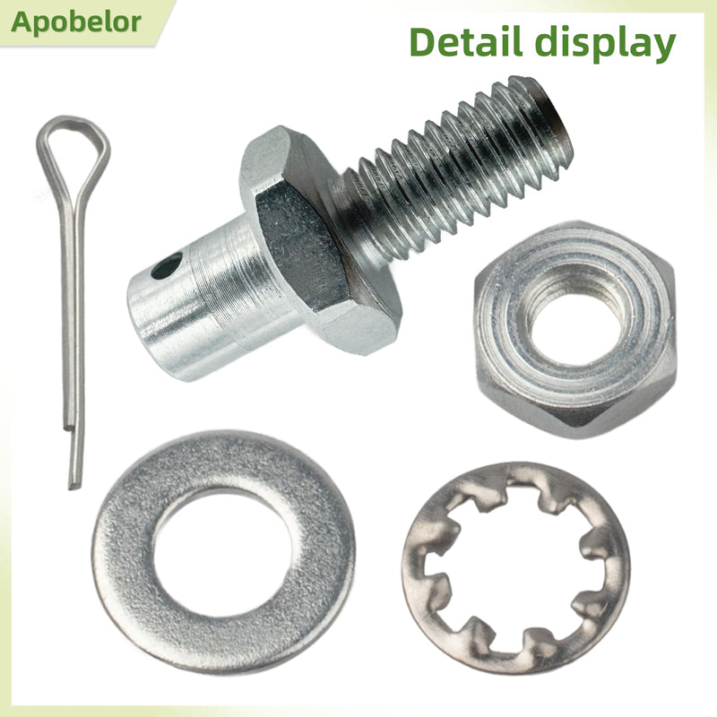 Upgraded Throttle Cable Adapter Stud Kit #8009 Compatible with 1977-later Chevrolet Steel,10-32 x 3/8 Thread,Includes Stud, Nut, Washers, Cotter Pin