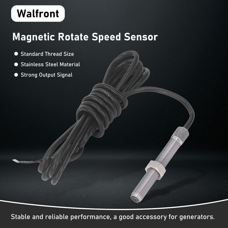 MSP6729 Magnetic Pickup Rotate Speed Sensor 3/8-24UNF-2A Thread Generator Speed Sensor 50-5000Hz Stainless Steel
