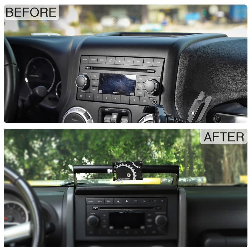RT-TCZ Dash Mount Phone Holder Cell Phone Holder Interior Accessories for 2007-2010 Jeep Wrangler JK JKU 2 Door 4 Door