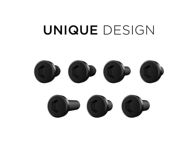 Rightcar Solutions License Plate Ultimate Screw Kit| License Plate Fasteners Anti Theft License Plate Screws | Rattle Proof, Rust Proof | Stainless Steel License Plate Screws (Black Kit) Black Kit