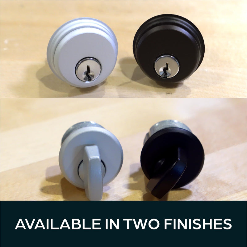 Summit DOORWARE Mortise Cylinder Hook Bolt with Keys | Adams Rite Style Door Lock Replacement Parts | Mortise Lock with Thumbturn Cylinder | Replacement for MS1850S-X5X Locks | Duronotic Finish 1-1/8" Backset