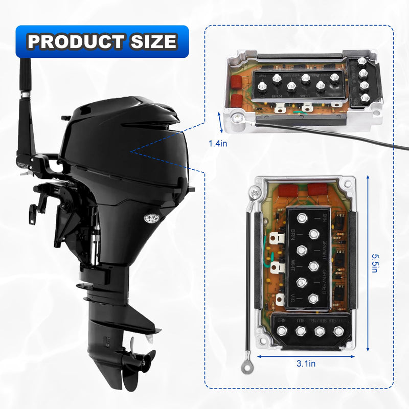 2pcs CDI Module Switch Box Compatible with Mercury Outboard 50hp 60hp 65hp 70hp 75hp 80hp 90hp 105hp 115hp 140hp 150hp 175hp 200hp 220hp Motor Power Pack Replace# 332-7778A12 332-7778A9