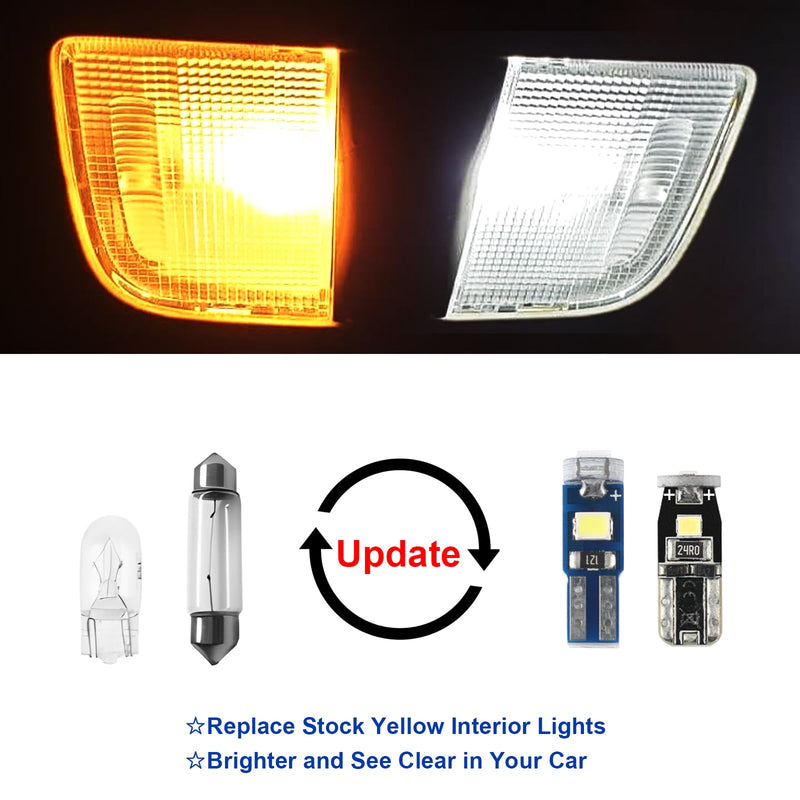 EASY EAGLE LED Car Interior Lights, Super Bright Bulbs - for Dodge Ram 2009 2010 2011 2012 2013 2014 2015 2016 2017 2018 Pickup Truck 1500 2500 3500 - Kit Package Includes 13 LED Light Accessories Dodge Ram 2009-2018
