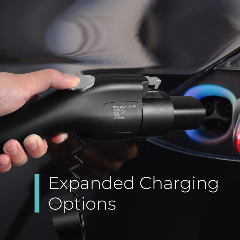 Lectron J1772 to Tesla Adapter 80 Amp (250V) - Compatible with Tesla Model S/3/X/Y/Cybertruck and All Electric Vehicles in The NACS Alliance (Black)