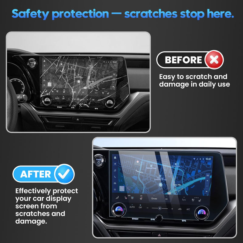 Karltys 2PCS Screen Protector for 2023-2026 Lexus TX350 TX350h TX450 TX500h | 14 inch 9H Tempered Glass HD Navigation Screen Cover for TX350 Accessories Touchscreen Film [Anti-Glare & No Fingerprint]