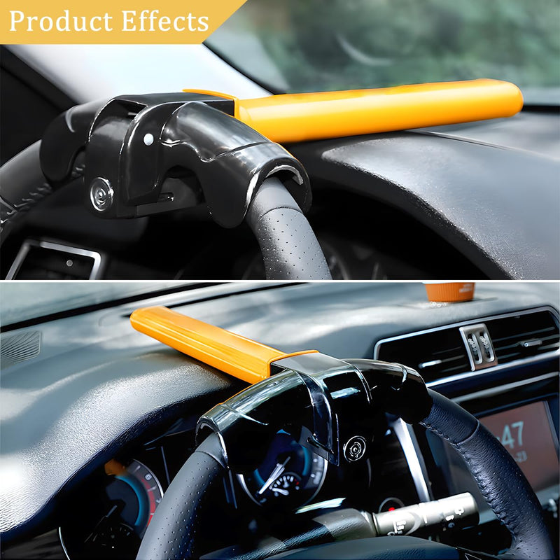 Car Steering Wheel Lock, Anti-Theft Device Heavy Duty Adjustable Vehicle Steering Wheel Secure Locking with Keys, Automotive Accessories, Universal for SUV RV Truck