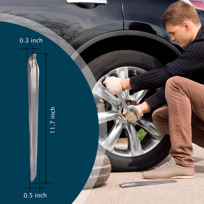 Tire Iron Spoons Changing Tire Lever Bar Set Repair Tool Kit Tyre Changer Remover Heavy Duty Metal Steel for Motorcycle Bike Scooter Bicycle Mower (2pc 11.7 INCH)