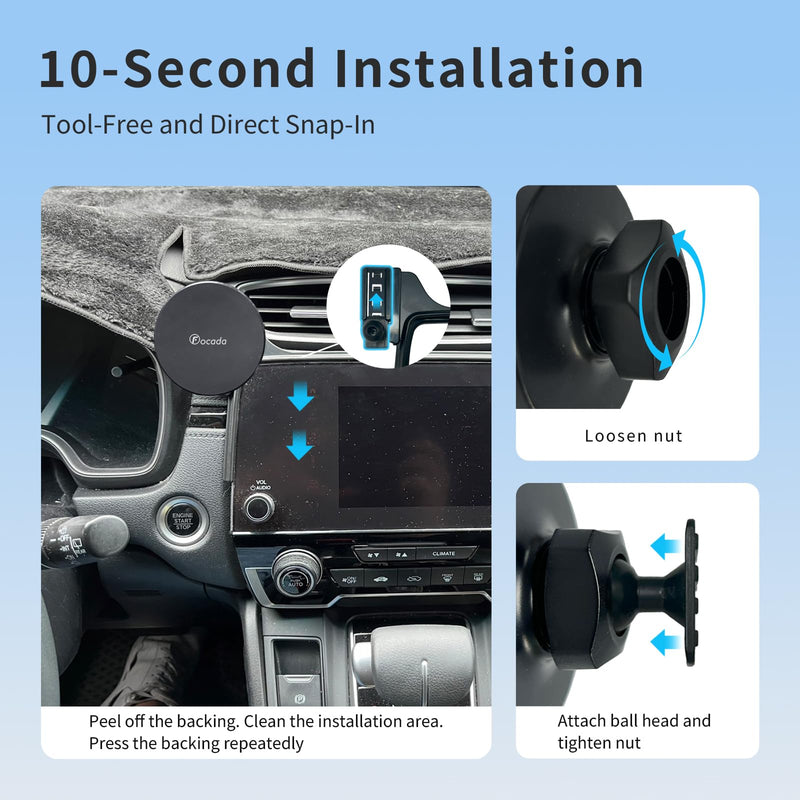 Car Phone Mount for 2017-2022 Honda CRV,7/9-Inch Screen Dual Magnetic Phone Holder Honda CRV Accessories,Strong Magnetic Hold,Does Not Block the Air Vent,Car Phone Holder for iPhone 17-12 & All Phones Magnetic Holder