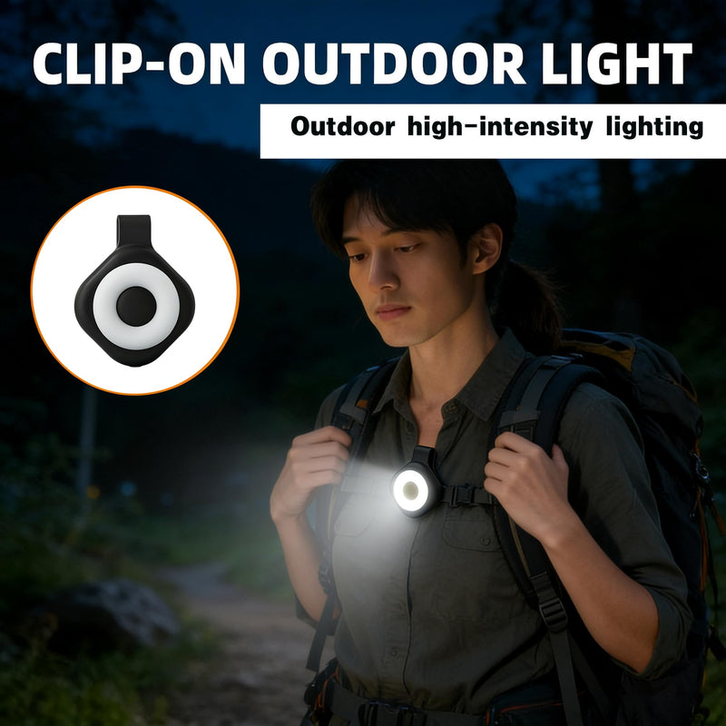 Magnetic Clip-on Fill Light, 3 Color 6 Level Dimmable LED Night Light, Magnetic Phone Fill Light for Camping, Reading, Running, Safety Warning