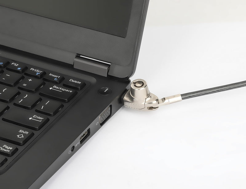 Manhattan Keyed Laptop Lock -with Long 6 ft Security Cable, Strong Cut Resistant Steel, 2 Keys Included - for Computer, Notebook, Displays, Projector – Lifetime Mfg Warranty- 440486