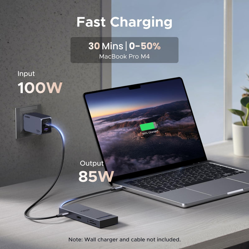 UGREEN Revodok Pro USB C Hub for Laptop 8 in 1 MacBook 4K 60Hz HDMI | 10Gbps USB-C/A data, SD/TF reader, 100W PD, supports MacBook Neo/Pro/Air, XPS, Thinkpad