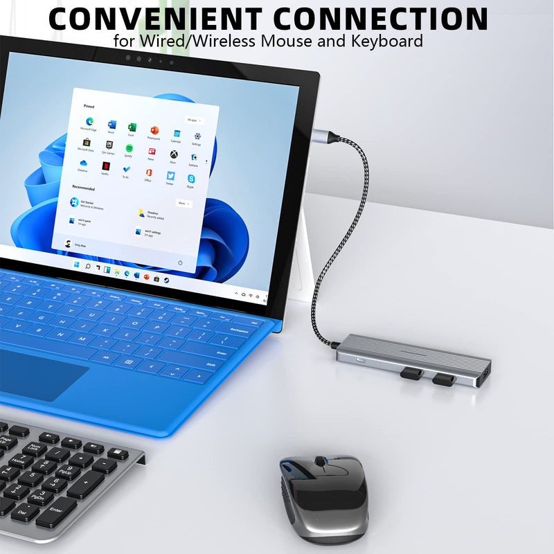 TOTU 9-in-1 USB C Hub with 4K HDMI, USB C to HDMI Adapter, 100W PD Charging, USB 3.0/2.0 Ports, SD/TF Card Reader, Compatible with MacBook Pro/Air, Dell, HP, Lenovo Laptops, Surface Pro