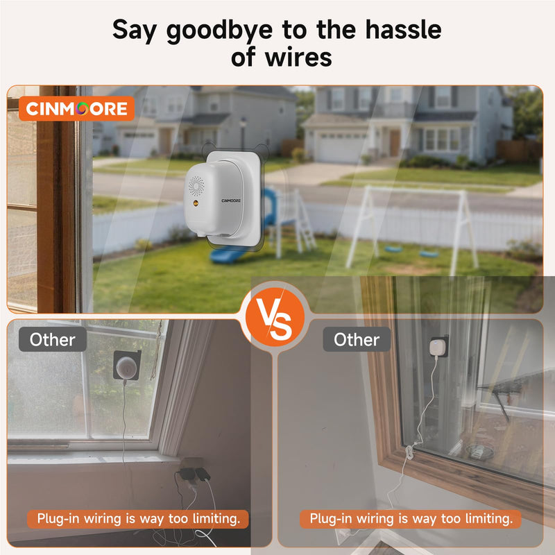 4MP 2.5K Wireless Window Camera, Rechargeable Indoor HD Home Security Camera, 2.4GHz WiFi, Full Color Night Vision, AI Motion Detection, Anti-Glare, No Wiring, Static Cling Mount No Residue 1 Camera