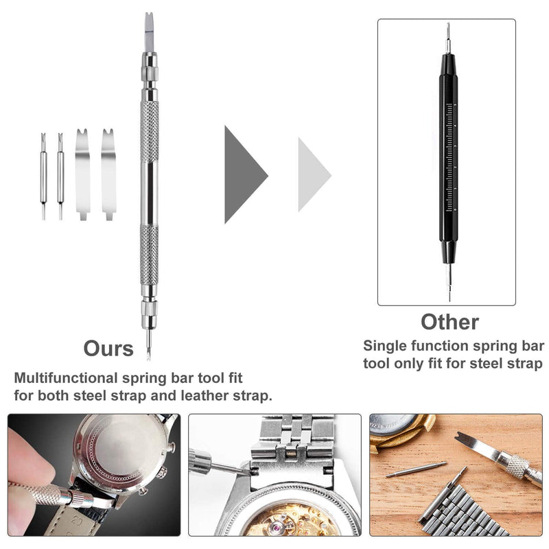  [AUSTRALIA] - Watch Repair Kit, Anezus 187Pcs Watch Tool Kit with Watch Link Pin Remover Tools and Watch Back Case Removal Tools for Watch Strap Remover, Watch Battery Replacement, Watch Band Sizing, Watch Repair