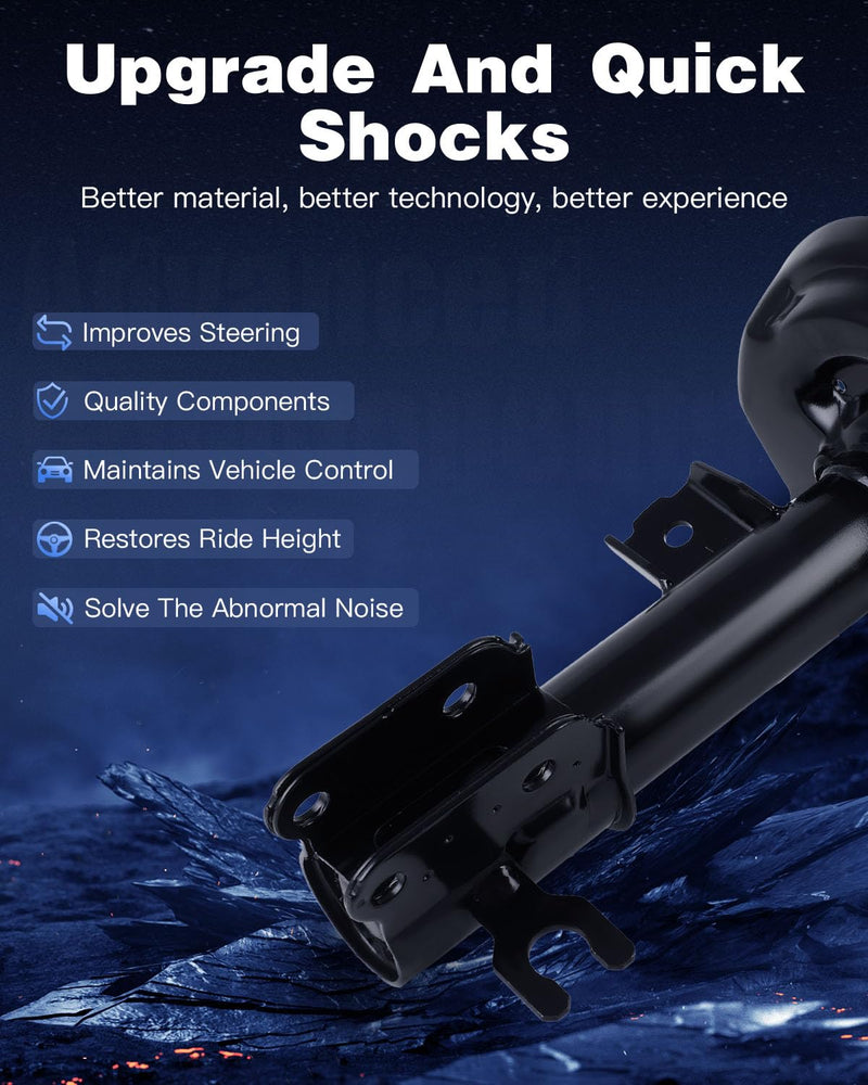 ECCPP Shocks Struts Front Shocks Absorbers Struts for 2013-2015 for Chevy Spark 3330089 73019 3330090 73020-2pcs shocks