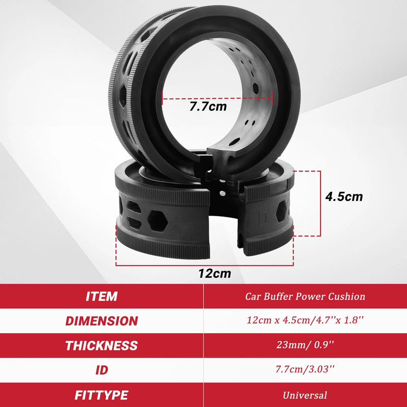 Shock Absorber Spring Rubber: Coil Spring Booster Cushion Car Bumper Buffer Power Cushion Black D Type- Pack of 2 Black-D type
