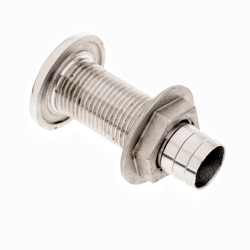 3/8" 1/2" 3/4" 1" 1-1/4"1-1/2" Thru Hull Fitting Hose Barb with Nut,316 Stainless Steel Accessories for Marine Boats Drain Pipe Yacht-1 Pack Horse ID:1 1/4"