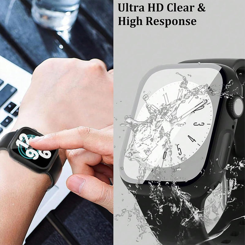 6 Pack Case with Tempered Glass Screen Protector for Apple Watch SE 3/SE 2/SE/6/5/4 44mm, Ultra-Thin Scratch Resistant Full Protective Hard PC Bumper Cover for iWatch 44mm Accessories(40mm) 40mm