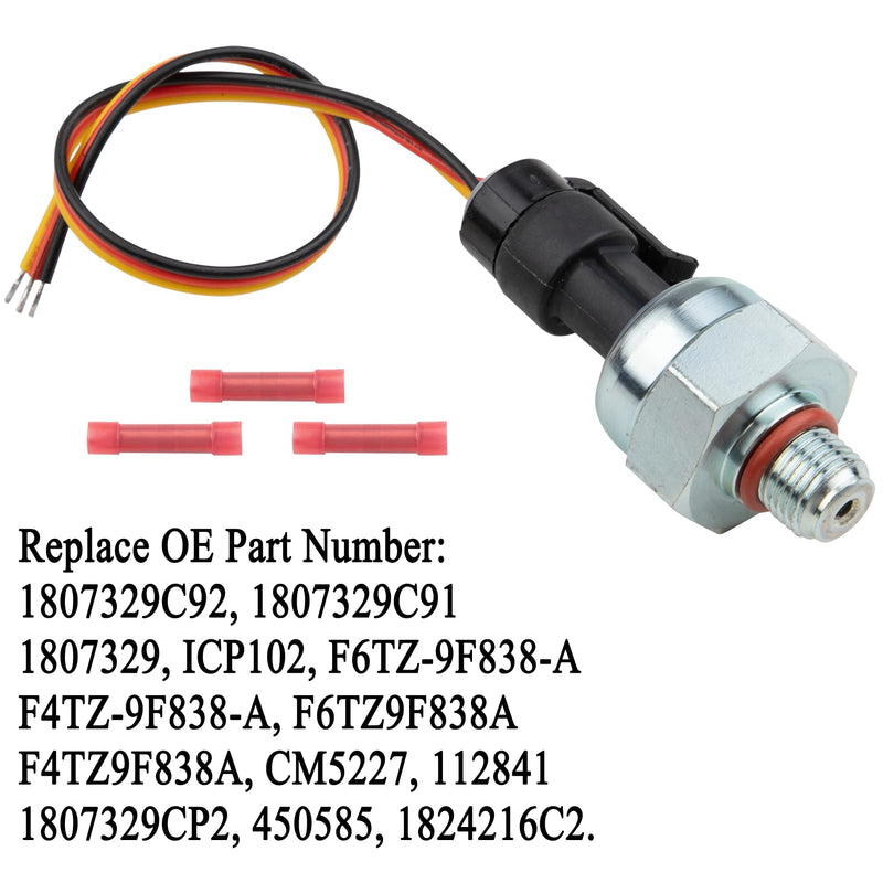 ICP Sensor Injection Control Pressure with Harness Kit Fits 7.3 Powerstroke Diesel E350, F250, F-350 Replaces F6TZ-9F838-A, 1807329C92, CM5227