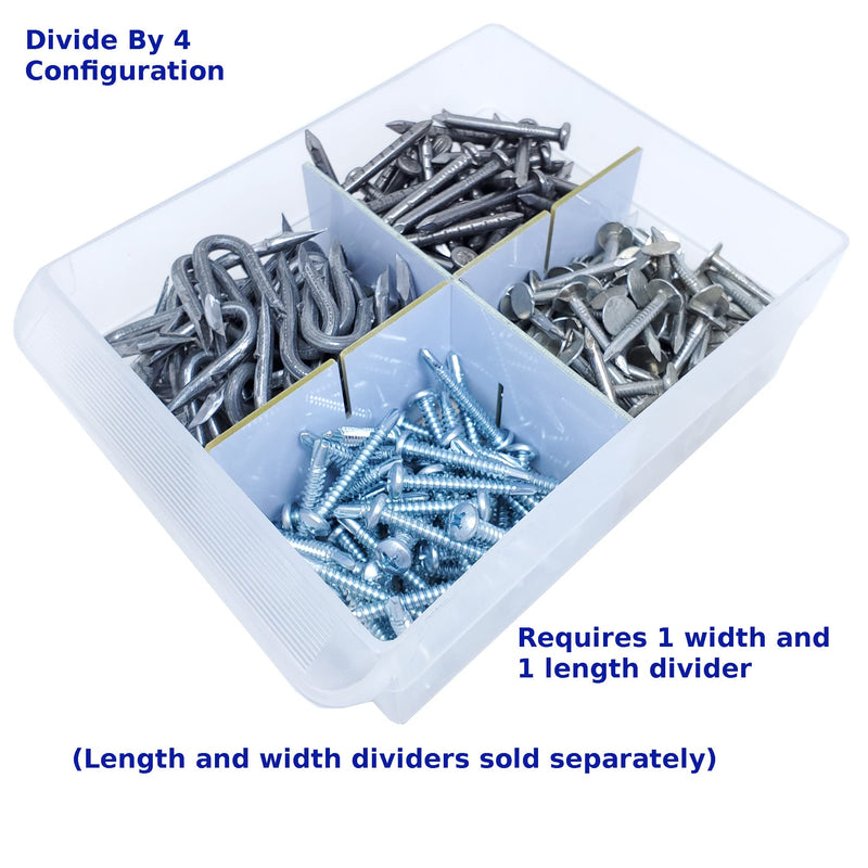 (24-Pack) Large Drawer Configurable Length Dividers compatible with Akro-Mils Plastic Storage Craft Cabinets, (Dividers Only) Length Dividers (Pack of 24)