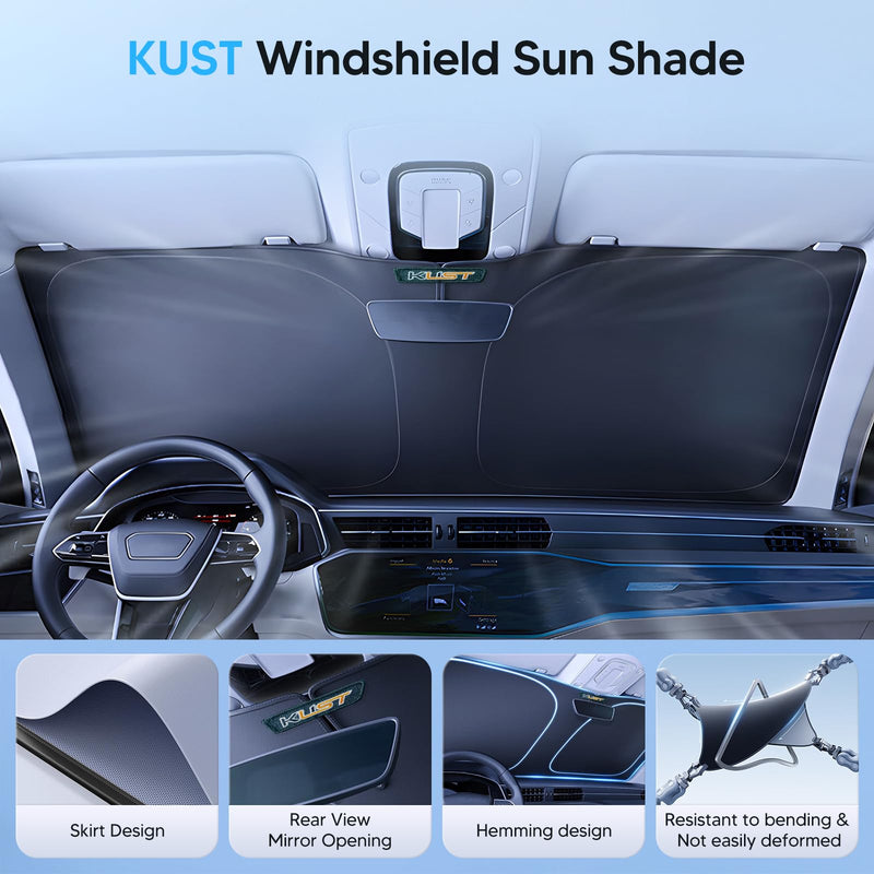 KUST Windshield Sun Shade for Toyota RAV4 2019-2021 2022 2023 2024 2025 Window Accessories Shade Sun Visor Cover Foldable Block UV Rays FOR | Toyota RAV4 2019-2025