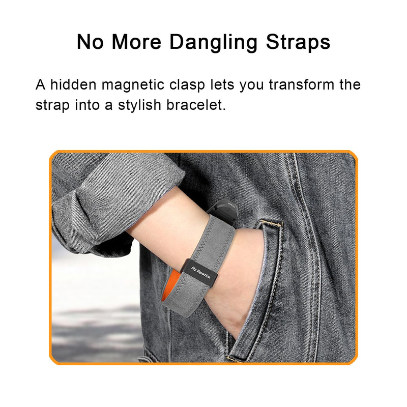 Camera Wrist Strap, Quick Release Hand Strap, Adjust Tightness for Sony Nikon Canon DSLR, 130lb Load Capacity Grey