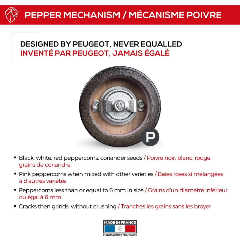 Peugeot Fidji 8.25 Inch Pepper Mill, Black Matte